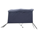 vidaXL háromágú bimini tető oldalfalakkal 183 x (137-152) x 137 cm