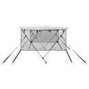 vidaXL háromágú bimini tető hálós oldalfalakkal 183x(137-152)x137 cm