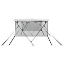 vidaXL háromágú bimini tető hálós oldalfalakkal 183x(185-198)x137 cm