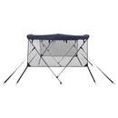 vidaXL háromágú bimini tető hálós oldalfalakkal 183x(137-152)x137 cm