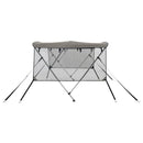 vidaXL háromágú bimini tető hálós oldalfalakkal 183x(137-152)x137 cm