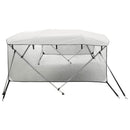 vidaXL négyágú bimini tető hálós oldalfalakkal 243x(170-182)x137 cm
