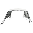 vidaXL négyágú bimini tető hálós oldalfalakkal 243x(200-213)x137 cm