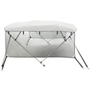 vidaXL négyágú bimini tető hálós oldalfalakkal 243x(200-213)x137 cm