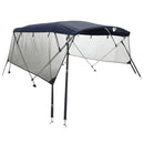 vidaXL négyágú bimini tető hálós oldalfalakkal 243x(185-198)x137 cm