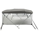 vidaXL négyágú bimini tető hálós oldalfalakkal 243x(200-213)x137 cm