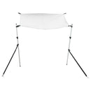 vidaXL fehér T-alakú árnyékolóhosszabbító 170 x 208 x (115-183) cm