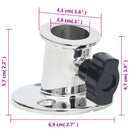 vidaXL 2 db rozsdamentes acél kerek bimini alj 26 mm-es csőhöz