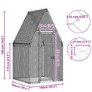 vidaXL szürke horganyzott acél csirkeketrec 100x100x190 cm