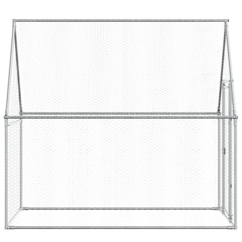 vidaXL szürke horganyzott acél csirkeketrec 200x100x190 cm