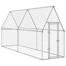vidaXL szürke horganyzott acél csirkeketrec 400x100x190 cm