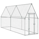 vidaXL szürke horganyzott acél csirkeketrec 400x100x190 cm