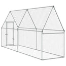 vidaXL szürke horganyzott acél csirkeketrec 400x100x190 cm