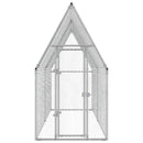 vidaXL szürke horganyzott acél csirkeketrec 400x100x190 cm