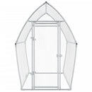 vidaXL szürke horganyzott acél csirkeketrec 200x105x182 cm