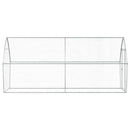 vidaXL szürke horganyzott acél csirkeketrec 400x105x182 cm