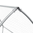 vidaXL szürke horganyzott acél csirkeketrec 400x105x182 cm