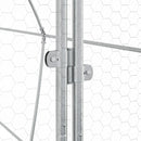 vidaXL szürke horganyzott acél csirkeketrec 400x105x182 cm