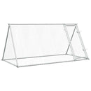 vidaXL szürke horganyzott acél csirkeketrec 200x105x91 cm