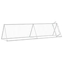 vidaXL szürke horganyzott acél csirkeketrec 400x105x91 cm