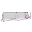 vidaXL szürke horganyzott acél csirkeketrec 400x105x91 cm