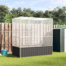 vidaXL ezüstszínű acél madárház 210,5 x 107 x 212 cm