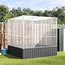 vidaXL ezüstszínű acél madárház 211 x 207 x 212 cm