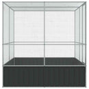 vidaXL ezüstszínű acél madárház 211 x 207 x 212 cm