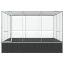 vidaXL ezüstszínű acél madárház 311 x 307 x 212 cm