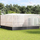 vidaXL ezüstszínű acél madárház 418 x 414 x 212 cm