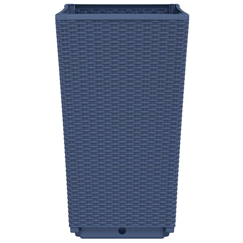 vidaXL 2 db kékszürke polipropilén kerti ültetőláda 32,5 x 32,5 x 57 cm