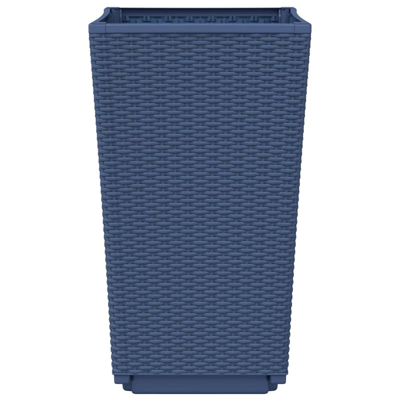 vidaXL 2 db kékszürke polipropilén kerti ültetőláda 32,5 x 32,5 x 57 cm