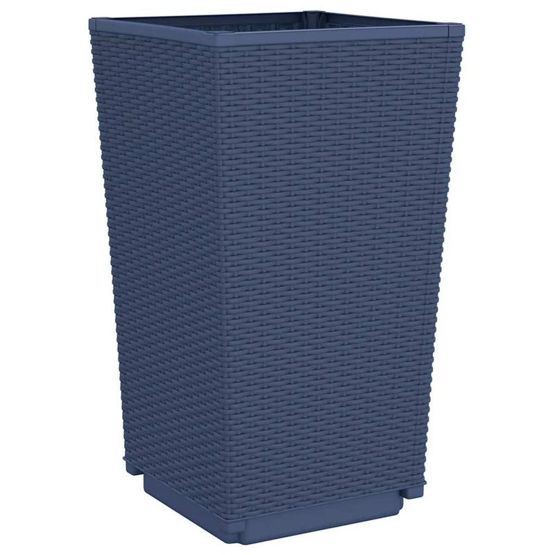 vidaXL 2 db kékszürke polipropilén kerti ültetőláda 32,5 x 32,5 x 57 cm