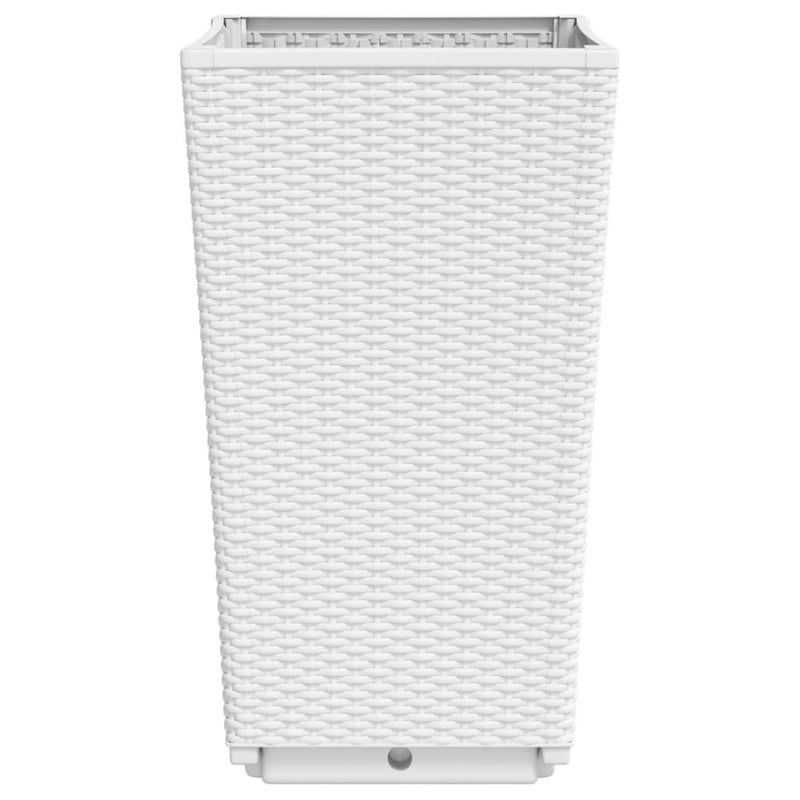 vidaXL 2 db fehér polipropilén kerti ültetőláda 32,5 x 32,5 x 57 cm