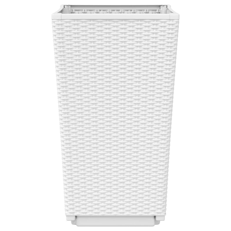 vidaXL 2 db fehér polipropilén kerti ültetőláda 32,5 x 32,5 x 57 cm