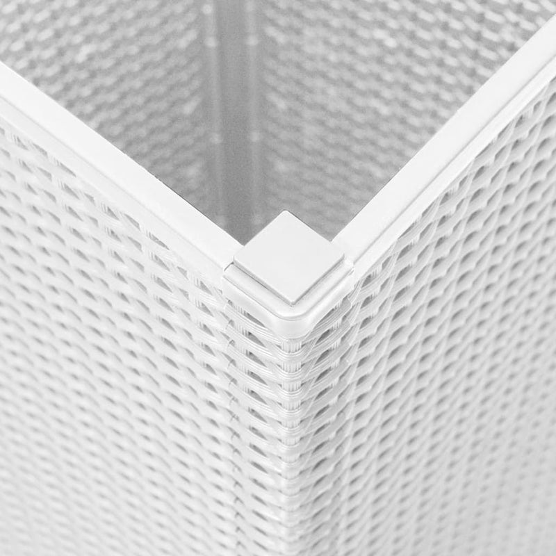 vidaXL 2 db fehér polipropilén kerti ültetőláda 32,5 x 32,5 x 57 cm