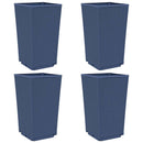 vidaXL 4 db kékszürke polipropilén kerti ültetőláda 32,5 x 32,5 x 57 cm