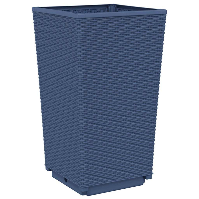 vidaXL 4 db kékszürke polipropilén kerti ültetőláda 32,5 x 32,5 x 57 cm