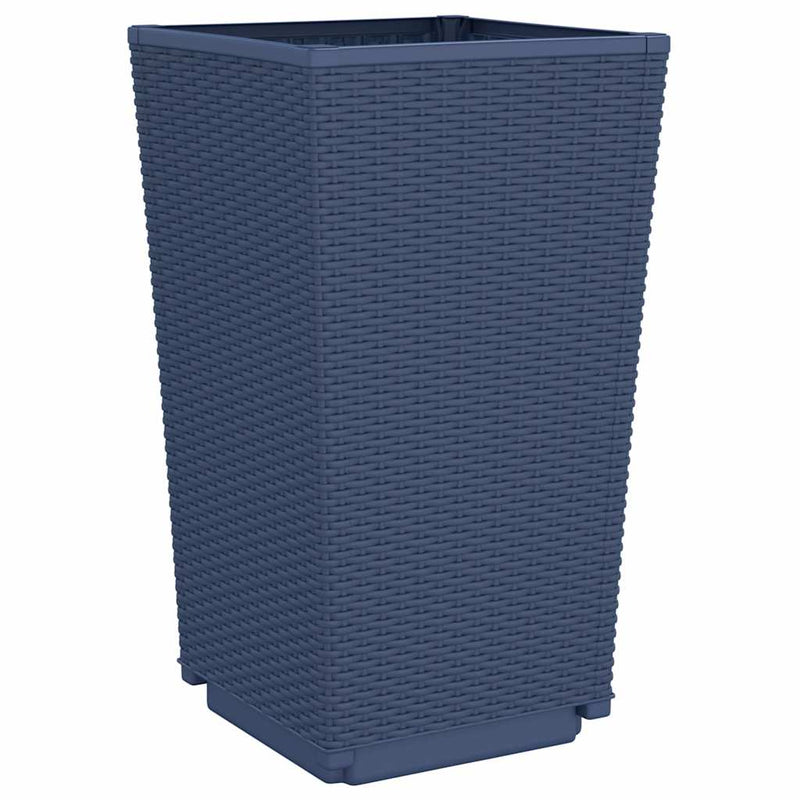 vidaXL 4 db kékszürke polipropilén kerti ültetőláda 32,5 x 32,5 x 57 cm