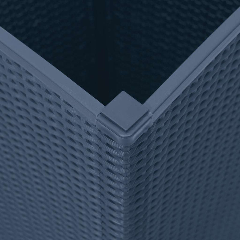 vidaXL 4 db kékszürke polipropilén kerti ültetőláda 32,5 x 32,5 x 57 cm