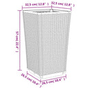 vidaXL 4 db kékszürke polipropilén kerti ültetőláda 32,5 x 32,5 x 57 cm