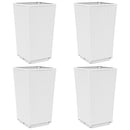 vidaXL 4 db fehér polipropilén kerti ültetőláda 32,5 x 32,5 x 57 cm