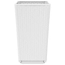 vidaXL 4 db fehér polipropilén kerti ültetőláda 32,5 x 32,5 x 57 cm