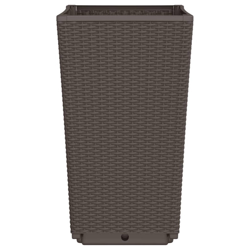 vidaXL 4 db barna polipropilén kerti ültetőláda 32,5 x 32,5 x 57 cm