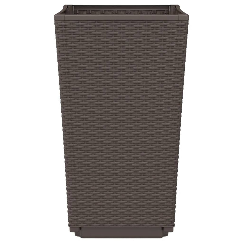 vidaXL 4 db barna polipropilén kerti ültetőláda 32,5 x 32,5 x 57 cm