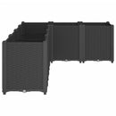vidaXL fekete polipropilén kerti ültetőláda 160 x 120 x 53 cm