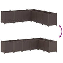 vidaXL barna polipropilén kerti ültetőláda 160 x 160 x 53 cm