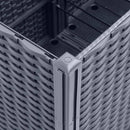 vidaXL szürke polipropilén rácsos kerti ültetőláda 160 x 40 x 140 cm