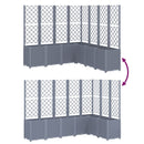 vidaXL szürke polipropilén rácsos kerti ültetőláda 160 x 160 x 140 cm