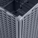 vidaXL szürke polipropilén rácsos kerti ültetőláda 160 x 160 x 140 cm